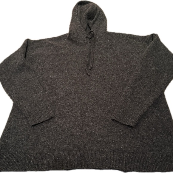 Saks Fifth Avenue Sweaters - Saks Fifth Avenue Women's‎ Dark Gray Hooded Sweater 100% cashmere